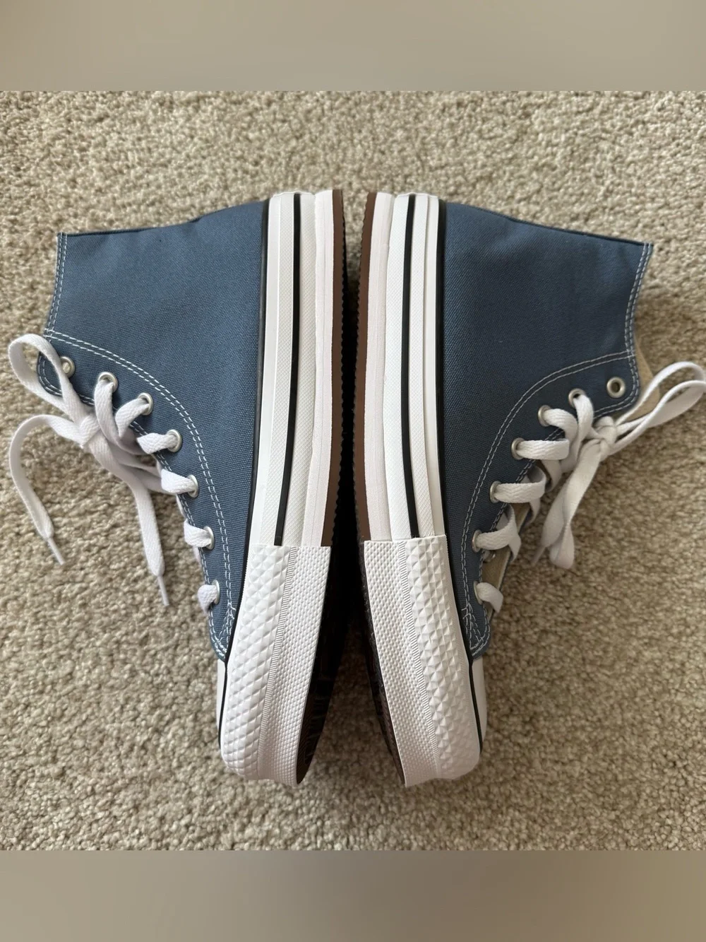 Converse Chuck Taylor All Star EVA Platform Sneakers Kids 5.5 Women’s 7 Blue